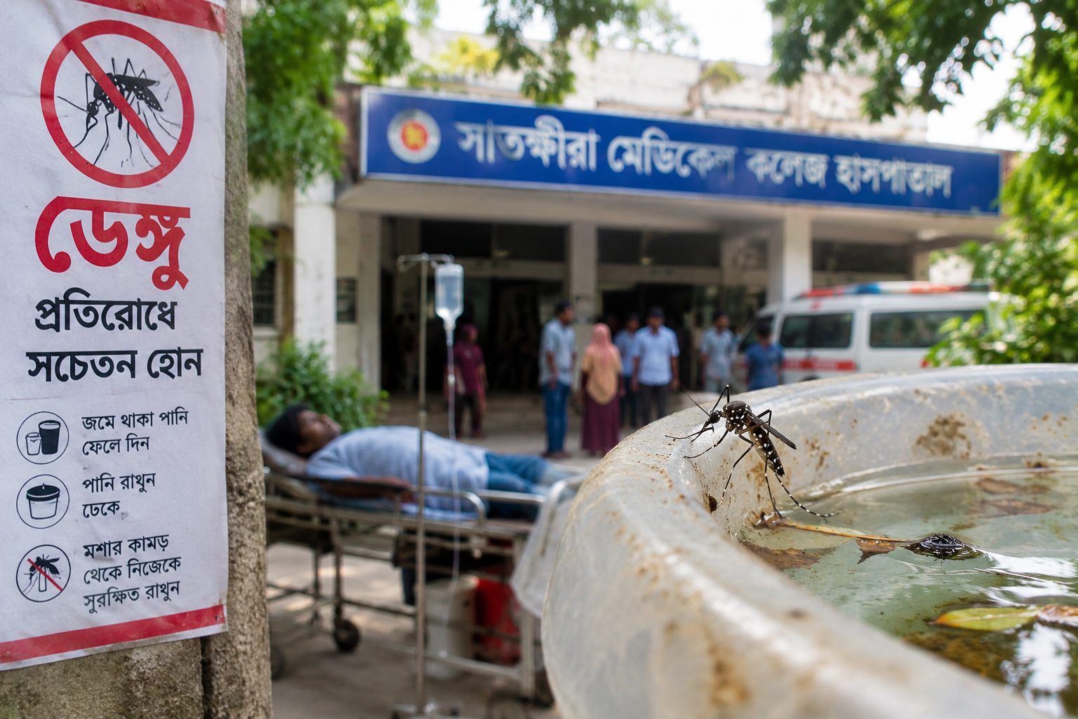 সাতক্ষীরায় বাড়ছে ডেঙ্গু, ২৪ ঘণ্টায় হাসপাতালে ভর্তি ৭ জন